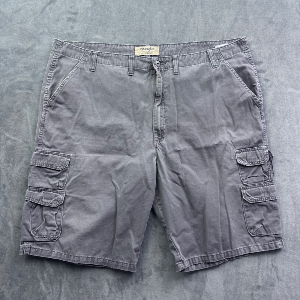 Wrangler Authentics Mens Gray Cotton Cargo Shorts ZM6BSAH Size 44
